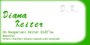 diana keiter business card